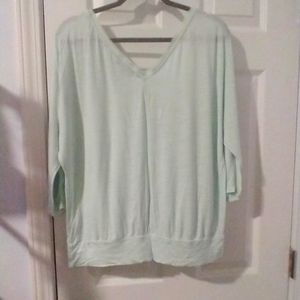 WH/BM Mint Green Top